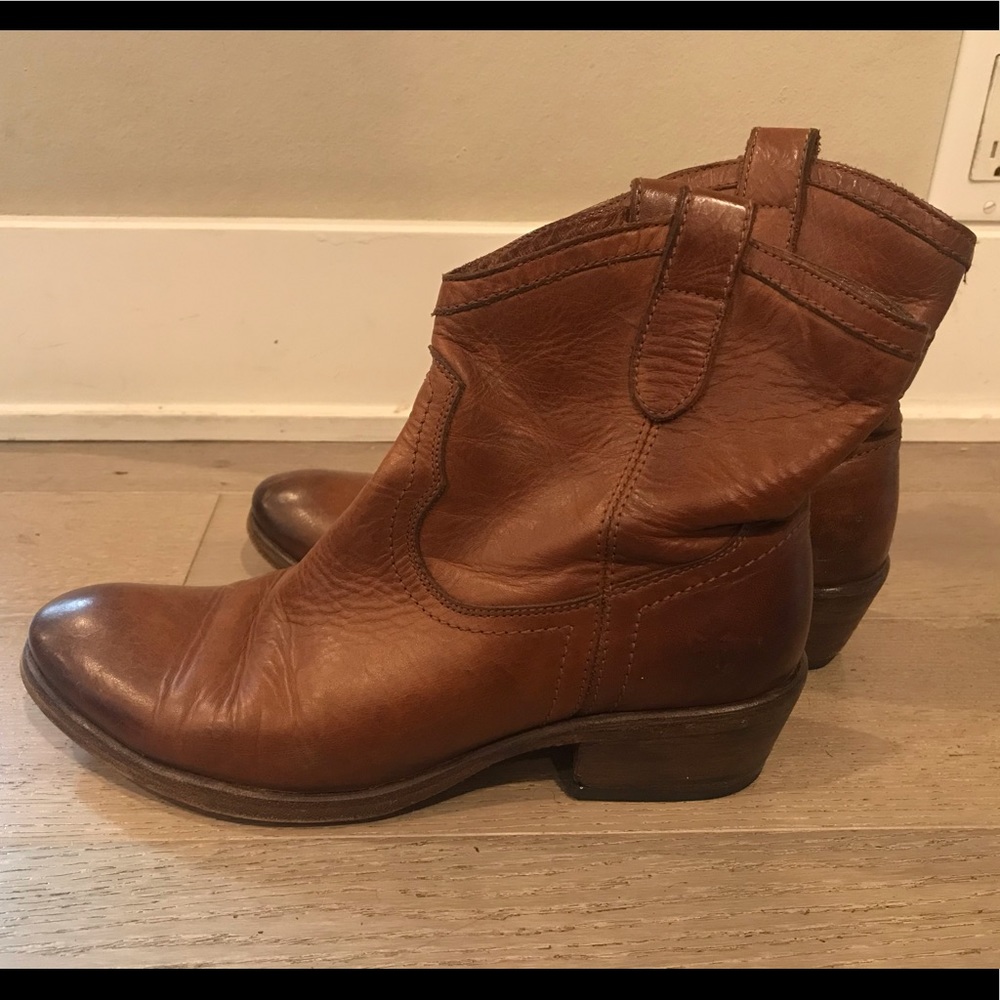Brown Leather Frye Ankle Boots US Women’s Size 9